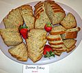 Banana bread without nuts plus strawberries