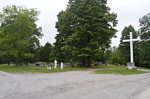 Barren Fork Cemetery from parking area