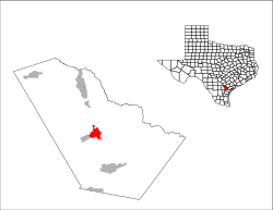 Location of Beeville, Texas