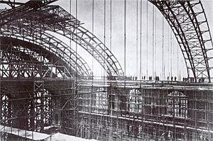 Berlin Anhalter Bahnhof Bau der Halle Schwartz