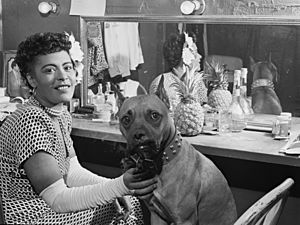 Billie Holiday and Mister, New York, N.Y., ca. June 1946 (William P. Gottlieb 04271)