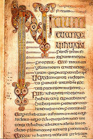 BookOfDurrowBeginMarkGospel