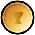 Bronze medal with cup