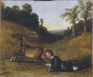 Colonel Smith Grasping the Hind Legs of a Stag.jpg