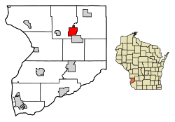 Location of Gays Mills in Crawford County, Wisconsin.