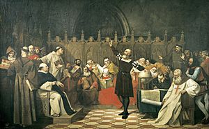 Cristóbal Colón ante los sabios en Salamanca