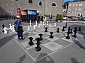 Divovski šah na ulici u Salzburgu - zapad