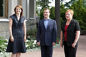Dmitry Medvedev in Finland 21 July 2010-1