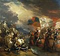 Eduardo III cruzando el Somme, por Benjamin West