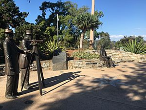 Ephraim Morse, Alonzo Horton, and George White Marston statues; Founders Plaza, Balboa Park, San Diego, California