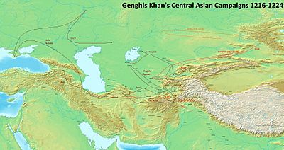 Genghis Khan's Middle Eastern campaigns 1216-1224