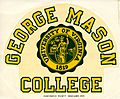 George Mason College, decal, ca. 1970