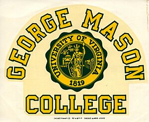 George Mason College, decal, ca. 1970