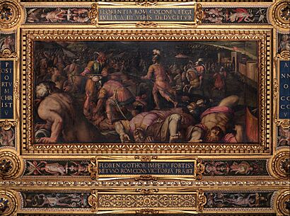 Giorgio Vasari - Defeat of Radagasio below Fiesole - Google Art Project