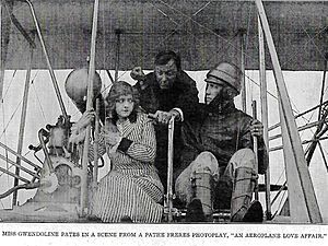 Gwendolin Pates in 1912 photo from An Aeroplane Love affair