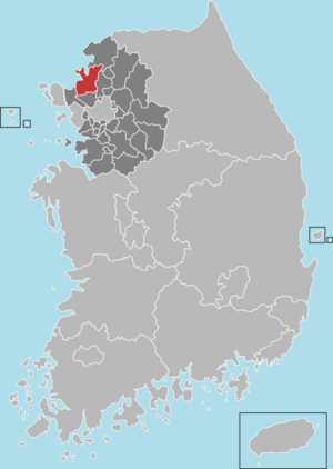 Location in South Korea