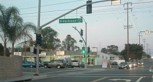 On the intersection of N Harbison Ave and Division St, at the border of National City and Alta Vista