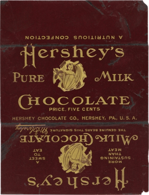 Hershey's Milk Chocolate wrapper (1903-1906)