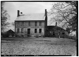 Historic American Buildings Survey John O. Brostrup, Photographer April 6, 1936 3-35 P.M. VIEW FROM SOUTH (front) - Bellefields, 3800 Duley Station Road, Croom, Prince George's HABS MD,17-CROM.V,1-3