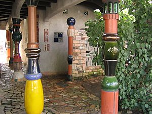 Hundertwasser toilet entrance