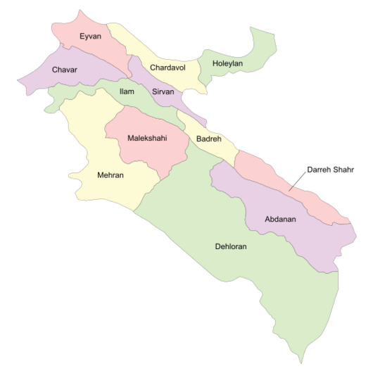 Counties of Ilam Province
