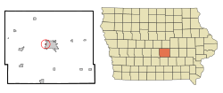 Location of Lambs Grove, Iowa
