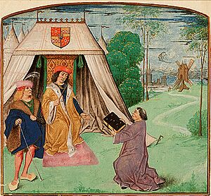 Jean Molinet presents his book to Philip of Cleves