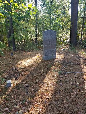 John Kettell Monument on Stiles Farm Road off Maple Road in Stow Massachusetts MA USA one fo the first two settlers of Stow lived here and was killed by the Indians 1676