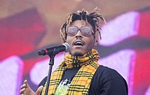Juice Wrld performs at the InField Fest at the 2019 Preakness on May 18, 2019