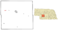 Lincoln County Nebraska Incorporated and Unincorporated areas Sutherland Highlighted