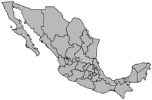 Location of San Luis Potosí in central-north Mexico