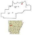 Logan County Arkansas Incorporated and Unincorporated areas Scranton Highlighted 0562960