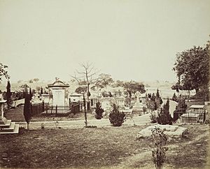 Lucknow Residency. Graves of Neil, Lawrence etc in Cemetery - Prince of Wales Tour of India 1875-6 (vol.3) 1875-76 - RCIN 336569-1351853740