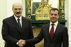 Lukashenko and Medvedev December 2008