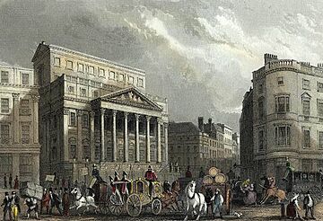 Mansion House J.Woods after a picture by Hablot Browne & R.Garland publ 1837 edited