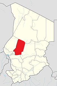 Map of Chad showing Barh El Gazel