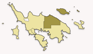 Map of Culebra highlighting San Isidro