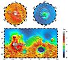 A topographic map of Mars showing the North Polar Basin.