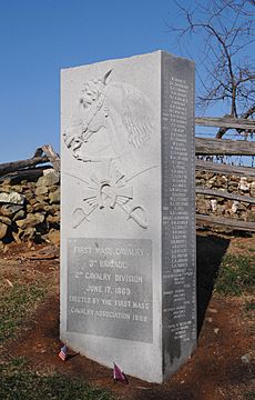 Massachusetts Monument at the Battle of Aldie site, Loudoun County, VA