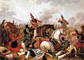 Morel Carlos - Combate de caballería en la época de Rosas