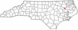 Location of Jamesville, North Carolina