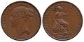 Penny Great Britain, 1858, Victoria