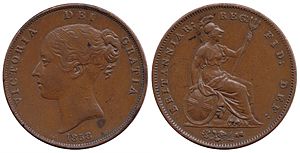 Penny Great Britain, 1858, Victoria