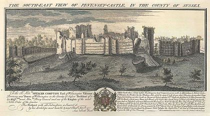 Pevensey Castle Buck 1737