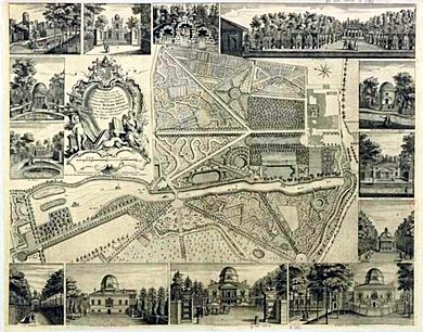 Plan du Jardin et Vue des Maisons de Chiswick - Full