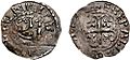 A photograph of a silver penny coin of Henry of Northumbria