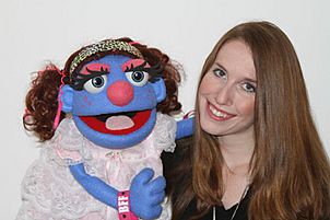 Puppet Bleeckie and Leslie Fleming c