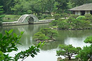 Rainbow bridge in Shukkei-en Hiroshima