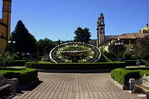 Main plaza with flower clock