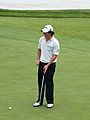 Rory McIlroy practicing on the green at the 2010 PGA Championship